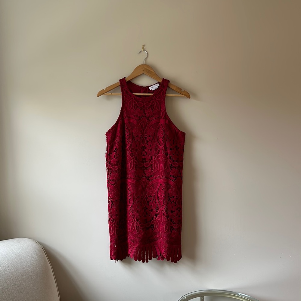 Lovers + Friends Red Lace Dress, Size M